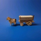 Vintage Wooden Covered Wagon Western American Pioneer Collectible 
