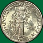 1944 Mercury Dime Brilliant Uncirculated Bu Coin  44256