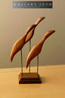      Fantastic  Atomic Mcm Abstract Birds Teak Sculpture  Vtg 50s 60s Danish Art    