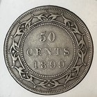 1899 Newfoundland 50 Cents  925 Sterling Silver Coin