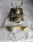 Antique-style Ornate Rotary Dial Candlestick Desk Telephone Pre-1940