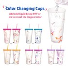 Meoky Color Changing Cold Cups With Lids And Straws - 5 Pack 24 Oz Plastic Cu   