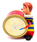 Vintage Daiya Japan Wind Up Mechanical Clown Drummer Tin Litho Toy Works 1950s 6