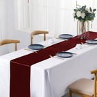 4 Pcs Burgundy Satin Table Runner 12x108 Inch Wedding Party Buffet Banquet