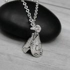 Silver 3d Tepee Necklace - Tipi Necklace - Teepee Charm - Native American Charm
