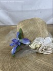 Jennifer Circelli Women s Gold Wide Brim Floral Kentucky Derby Sun Hat Ny