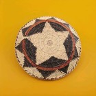 Vintage Tribal Hand Woven Coiled Basket W Natural Fiber 12   Southwest Style 