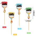 36pcs Paint Brush Cupcake Toppers Painting Cupcake Picks Toothpicks For Art Them