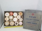 Lot Of 13 Crochet Thread - Assorted Brands  Sizes  Colors - Vintage Star Box
