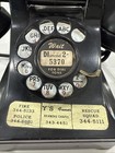 Vintage Black F1 Rotary Desk Phone Western Electric 1940   s Telephone W wall Cord