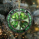 Shamrock Ornament     Irish Blessing Christmas Decor  Celtic Green Clover Decor   