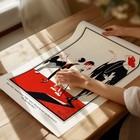 Vintage Art Deco Poster Wall Art     Elegant Theater Caricatures