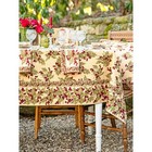 April Cornell Winterberry Holly Tablecloth 60 X 108 Harvest Tablecloth Ecru