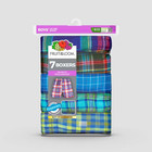 Fruit Of The Loom Boy   s Plaid Relaxed Fit Boxers Underwear 7 Pairs Xl New