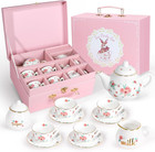 Porcelain Tea Set For Girls  Tea Party Set For Little Girls  Kids Tea Set Kitche