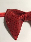 Handmade Red Sparkle Polka Dot Bow Tie Vintage Style 70s Wedding Prom Gift