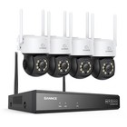 Sannce Wireless 5mp 8ch Nvr 3mp Pt Ai Color Security Camera System Two Way Audio