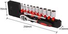 1 4 Inch Ratchet Metric Socket Wrench Set And Extension Bar  Sae Tool Kit 12 Pcs