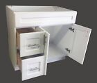 New White Shaker Single-sink Bathroom Vanity Base Cabinet 36  Wide X 21  Deep