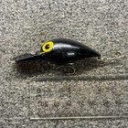 Pre-rapala Storm Wiggle Wart Vintage Crankbait Lure - V28 Solid Black