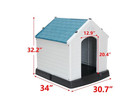 Large Plastic Dog House Indoor Outdoor Dog Kennel Puppy Shelter W air Vents