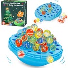 Marble Balance Game - 50 Colorful Marbles With Built-in Storage  Fun Blue