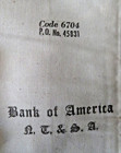 Three Vintage Bank Of America Canvas Cash Money Bag 8 5 x5  Sack Open Top