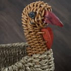 Vintage Retro  9  Turkey Basket Woven Wicker Rattan Cottagecore Granny Farm 70s