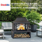 39  Fire Pits With Wood Storage For Outside  Large Wood Burning Outdoor Fireplac