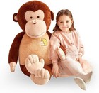 Giant Large Monkey Stuffed Animal Plush Toy For Children Brown  30 Inches