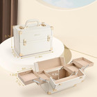 Makeup Train Case Large Portable Cosmetic Makeup Storage Box Organizer Lockab   