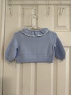 Amazon Essentials X Sofia Grainge Blue Knit Cotton Button Cardigan 3-6 Months