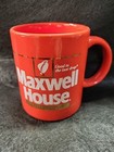 3 Vntg Maxwell House Red   Gold Trim Instant Coffee Cups mugs