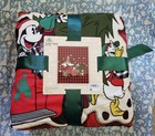 Disney Parks 2019 Mickey Mouse Christmas Holiday Plaid Fleece Blanket Throw New