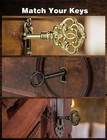 12pcs Skeleton Key Set   Universal Hollow Barrel Keys For Antique Cabinet Door