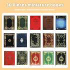 30pc 1 12 Scale Dollhouse Miniature Books Vintage Mini Book Accessories