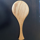 Vintage Solid Oak Wood Hand Held Mirror 12    Long