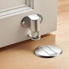 Adjustable Stainless Steel Door Stop Punch-free Strong Magnetic Anti-collision D