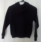 Kids Black Fleece Hoodie Jacket Size s-m  Zip Front Pockets Soft 50 50 Solid Nwt