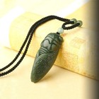 1 7  Natural Hetian Jade Cicada Pendant Beads Necklace Jewellery Hand-carved