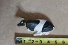 Vintage Schleich 13211 Black White Laying Cow Retired Milk Dairy Farm Cattle Toy