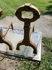Vintage Hand Wrought Iron Fireplace Andirons Victorian Castle Mcm