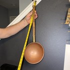 Vtg Unbranded 24in Length Mixed Materials Ladle  8in Diameter Scoop  Super Cool 