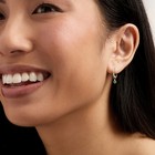 Pure Collection By Ross-simons Bezel-set Emerald Hoop Charms In 14kt Yellow Gold