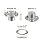 200 X Round Grommets 5mm Hole Metal Eyelets With Washers Silver