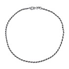 Fas Rope Chain Anklet   Vintage Italian Sterling Silver 925 10 25 