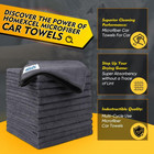 Microfiber Cleaning Cloth 12 Pack Grey 12 5  Ultra Absorbent Lint Free Car Towel