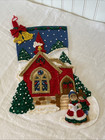 Bucilla Christmas Stocking Felt Sequin O Holy Night Church Carolers Finished 18   