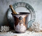 Antique Silver Plate Lions Head Champagne Ice Bucket Vintage Wine Cooler