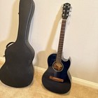 Fender Gc-42sce Grand Concert In Rare Transparent Blue Acoustic Electric Cutaway